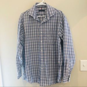 Tommy Hilfiger Dress Shirt Plaid Gingham - Large